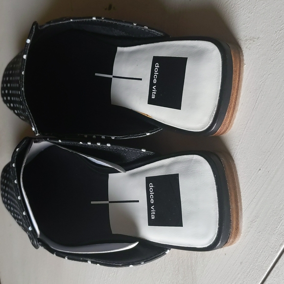 Like New Leather Dolce Vita Brie Polka Dot Mules - Picture 6 of 12